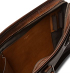 Berluti - Un Jour Mini Scritto Leather Briefcase - Men - Brown