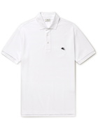 ETRO - Logo-Embroidered Cotton-Piqué Polo Shirt - White