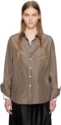 UMBER POSTPAST Taupe Mud-Dyed Shirt