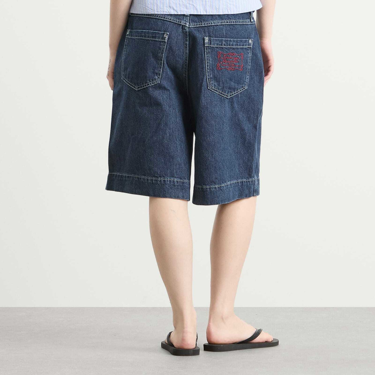 Damson Madder Women's Annie Denim Shorts in Indigo