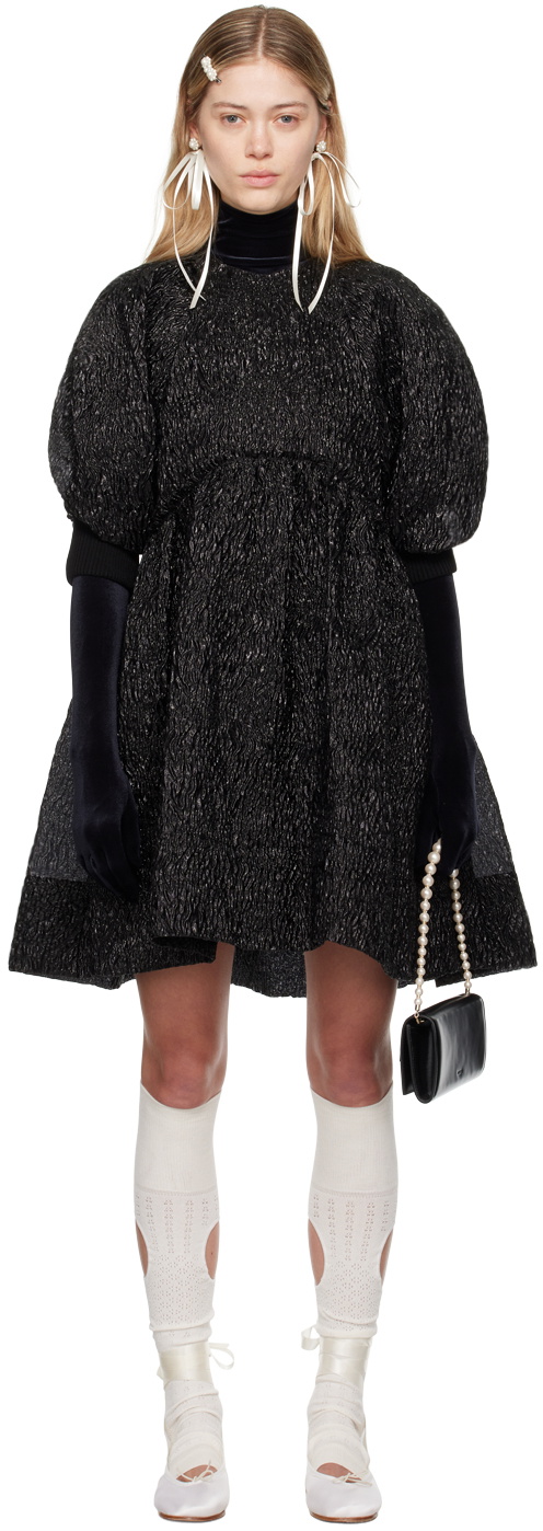 Simone Rocha Black Smock Minidress Simone Rocha