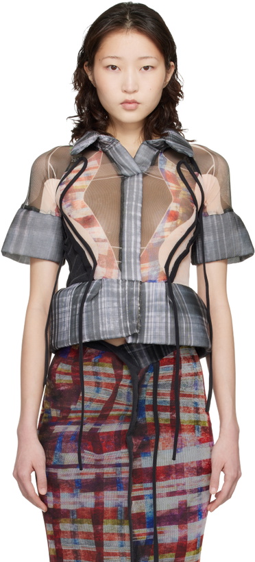 Photo: Ottolinger Gray Mesh Padded Blouse