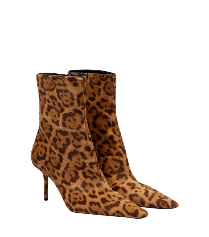 Photo: Saint Laurent Ashley 75 calf hair ankle boots