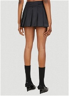Re-Nylon Pleated Mini Skirt in Black