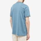 Fred Perry Men's Twin Tipped T-Shirt in Ash Blue