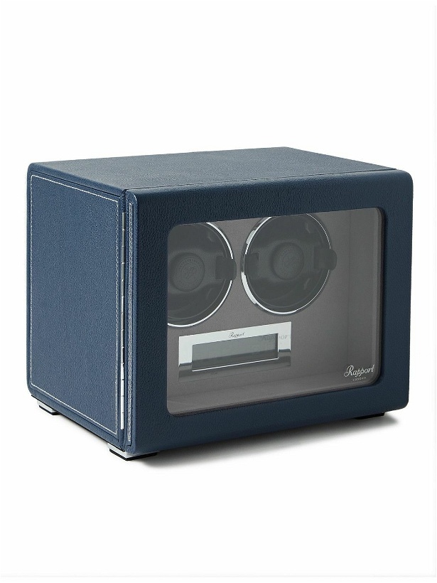 Photo: Rapport London - Quantum Duo Metallic Leather-Wrapped Cedar and Glass Watch Winder