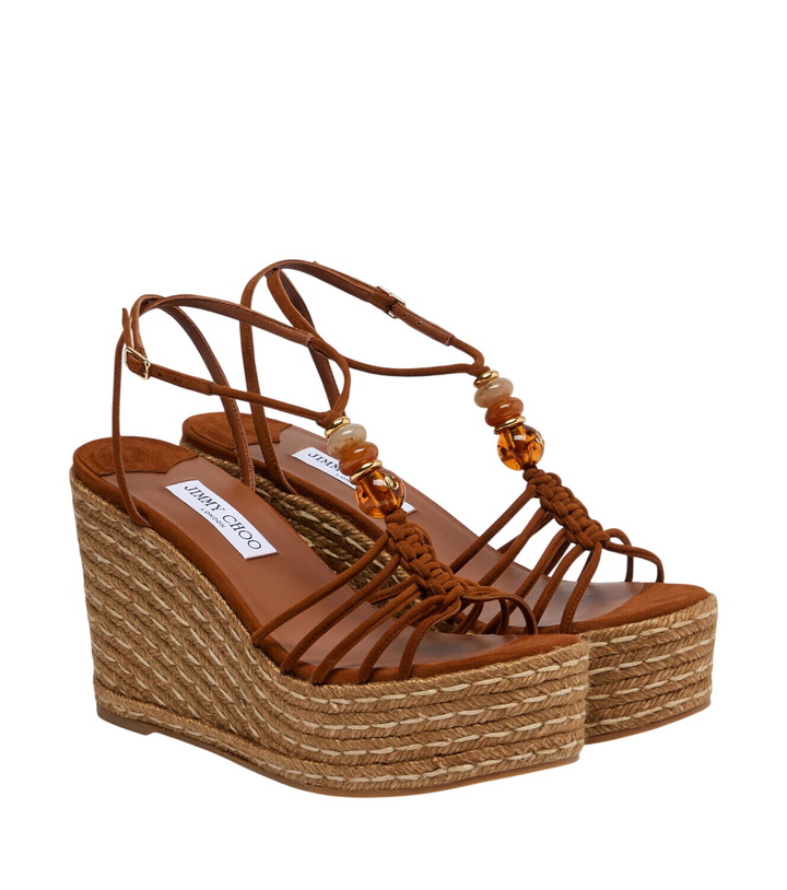 Photo: Jimmy Choo Lemi embellished suede espadrille wedges