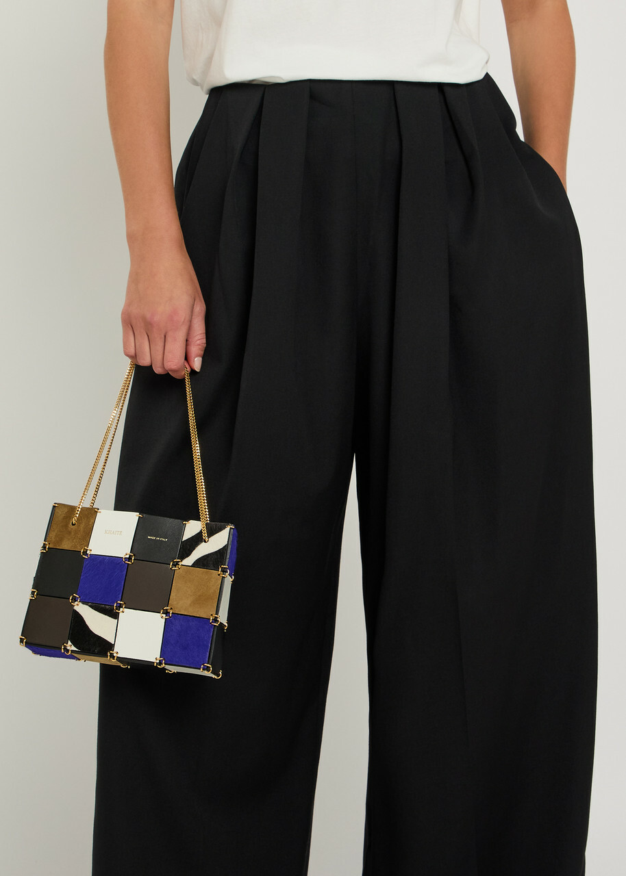 Khaite Kaia Wide-leg Wool Trousers Black