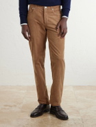 Brunello Cucinelli - Straight-Leg Cotton-Corduroy Trousers - Brown