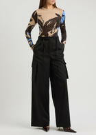 Stine Goya Printed Jersey top Brown