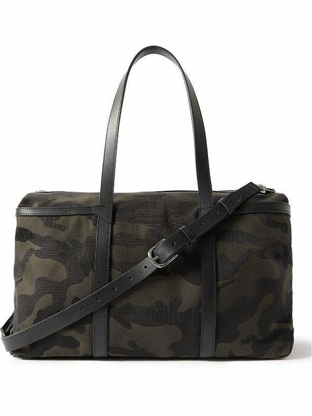 Photo: Mismo - M/S Tour Leather-Trimmed Camouflage-Jacquard Holdall