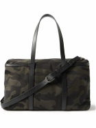 Mismo - M/S Tour Leather-Trimmed Camouflage-Jacquard Holdall