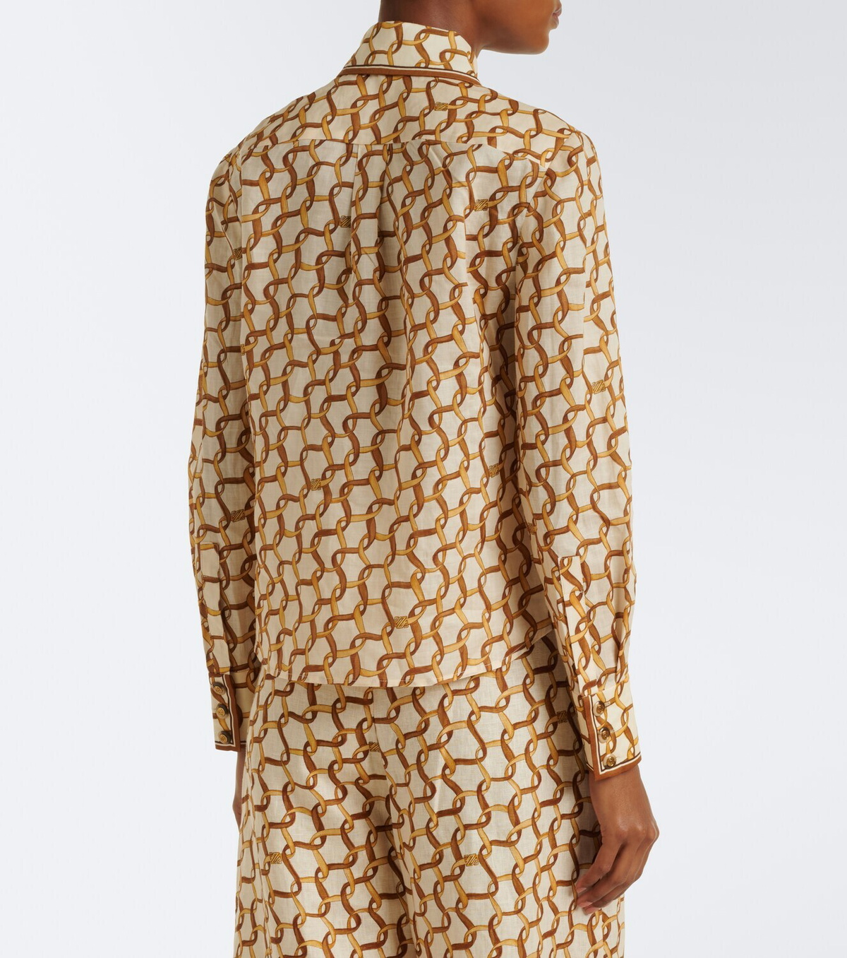 Zimmermann Printed ramie shirt