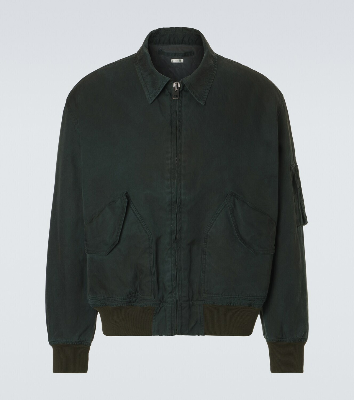 A.Presse Vintage silk and cotton bomber jacket