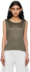 PLEATS PLEASE ISSEY MIYAKE Khaki Monthly Colors March Tank Top