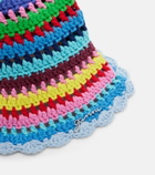 Ganni Crochet cotton bucket hat