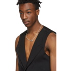 Yohji Yamamoto Black Peaked Lapel Vest