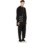 Rick Owens Drkshdw Black Patch Pullover Hoodie