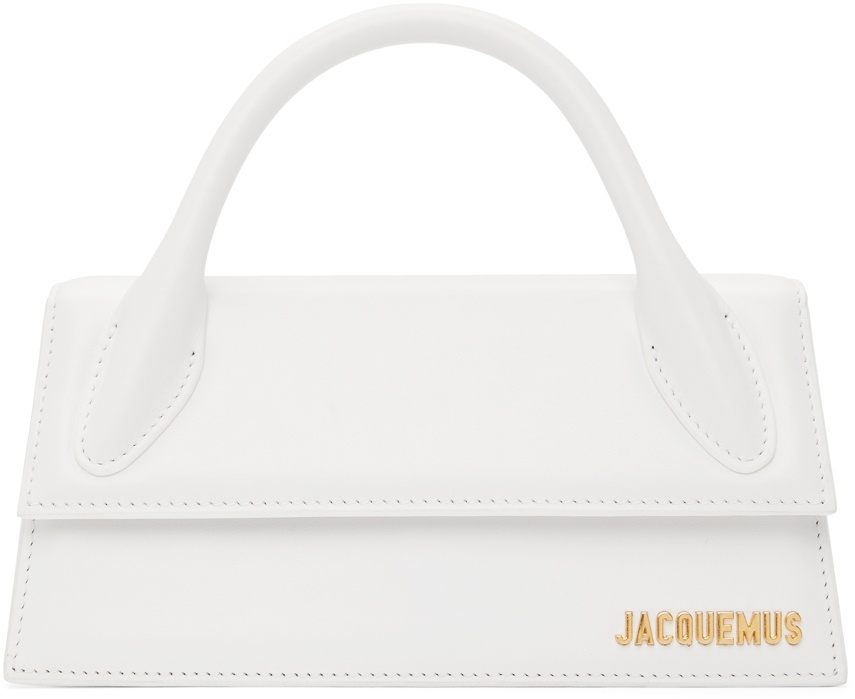 Jacquemus: White 'Le Chiquito Long' Bag
