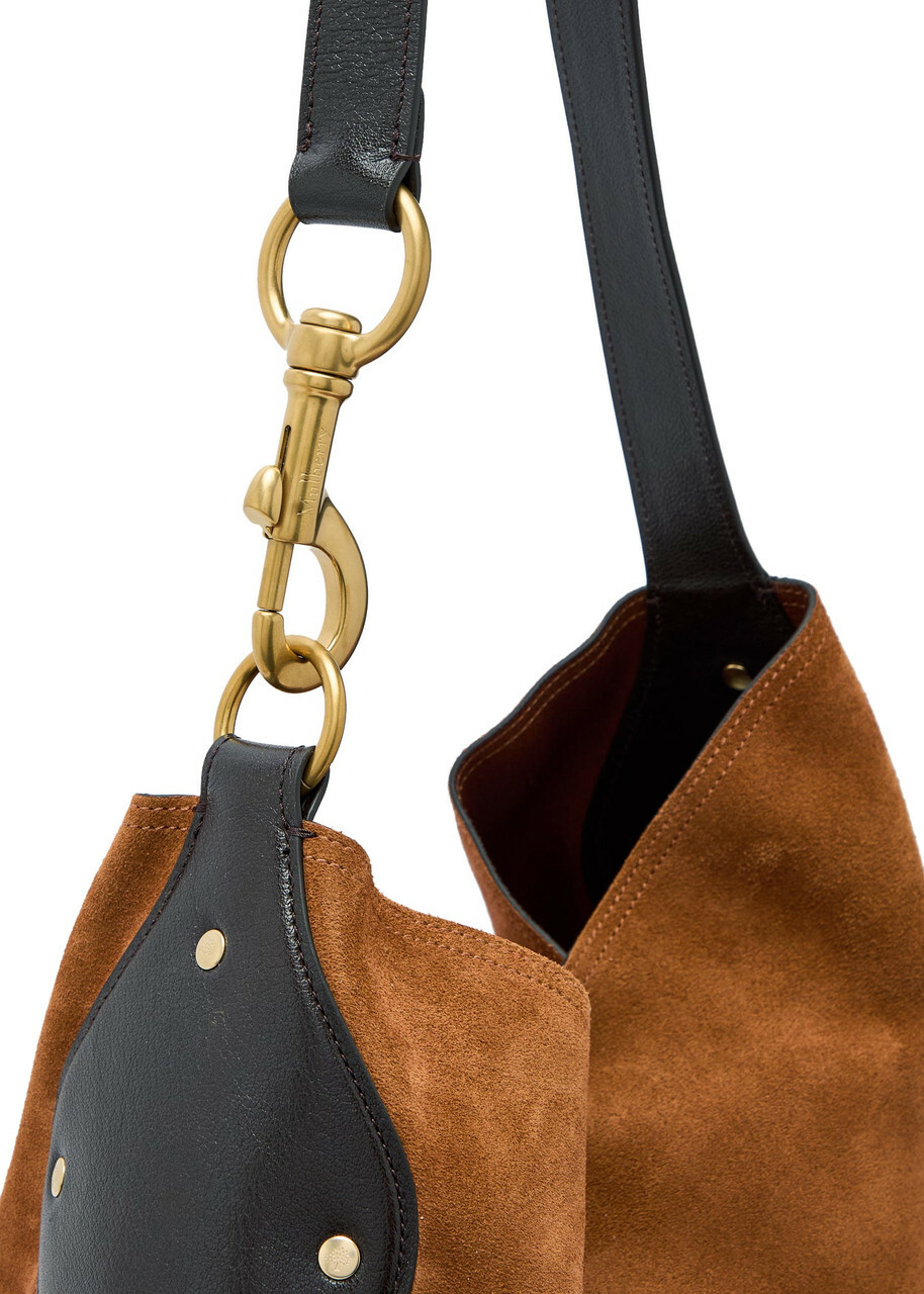 Mulberry Hackney Suede Shoulder bag - Brown - One Size