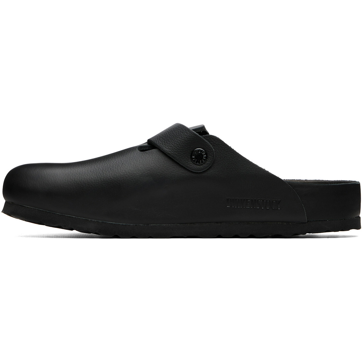 Birkenstock Black Regular Boston Leather Slip-on Loafers