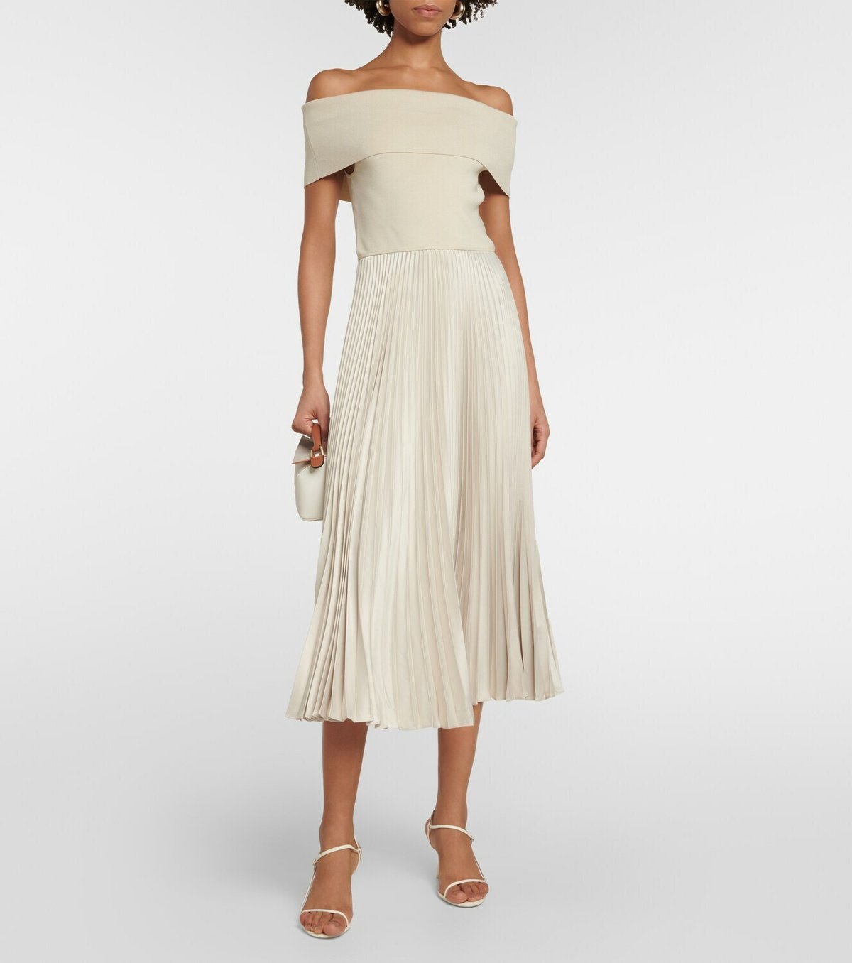 Polo Ralph Lauren - Off-the-shoulder pleated midi dress Polo Ralph Lauren