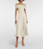 Polo Ralph Lauren - Off-the-shoulder pleated midi dress