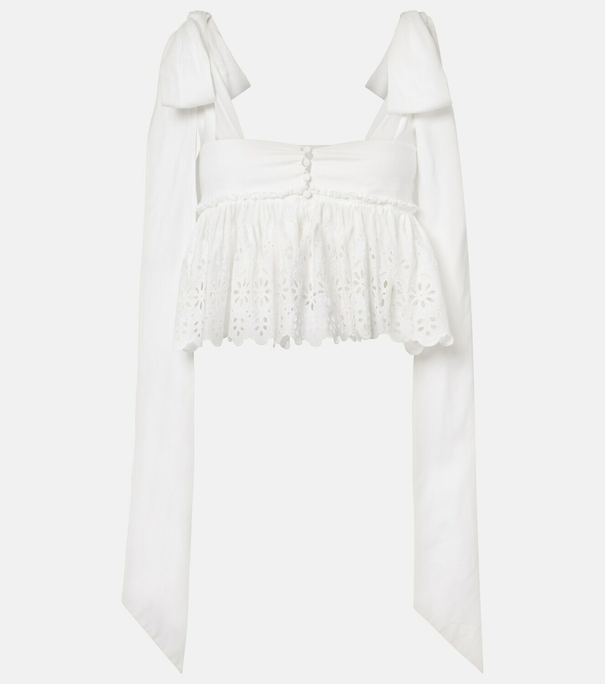 Chloé Broderie anglaise cotton top
