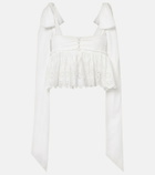 Chloé Broderie anglaise cotton top