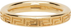 Versace Gold Engraved Greek Key Ring