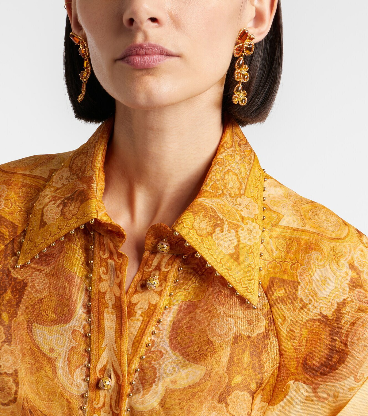Zimmermann Bloom Large embellished drop earrings
