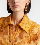 Zimmermann Bloom Large embellished drop earrings