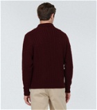 Ralph Lauren Purple Label Cable-knit cashmere polo sweater