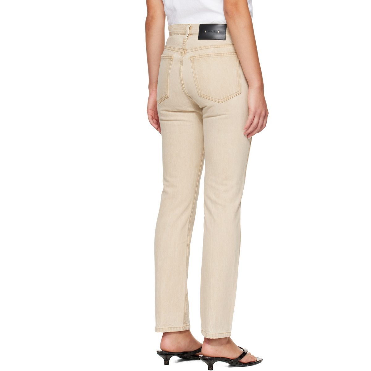 KHAITE Beige Finley Jeans