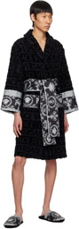 Versace Underwear Black 'I Heart Baroque' Bathrobe