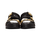 Versace Black Buckle Sandals