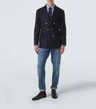 Brunello Cucinelli Double-breasted virgin wool blazer