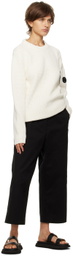 C.P. Company White Textured Crewneck