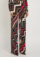 Pucci Istrice Printed Satin Trousers Red
