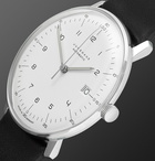 Junghans - Max Bill Automatic 40mm Stainless Steel and Leather Watch, Ref. No. 27470000 - White