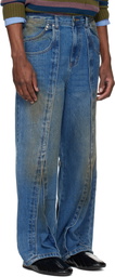 Andersson Bell Blue Layered Wide-Leg Jeans