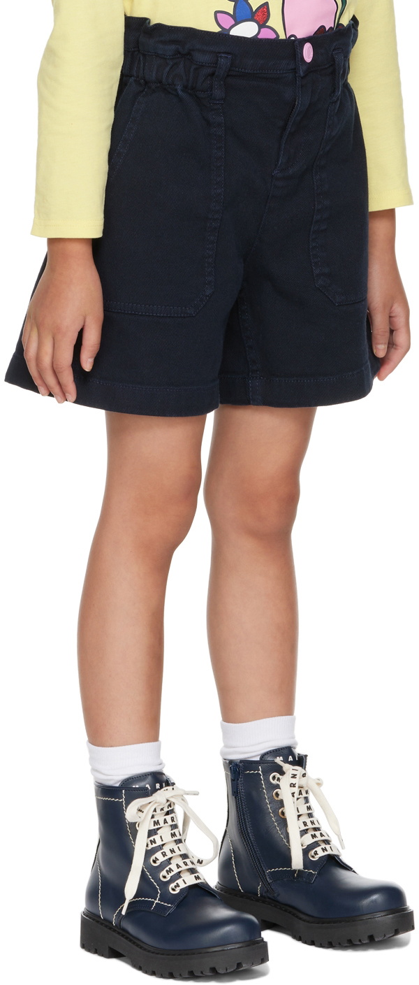 Marc Jacobs Kids Navy Patch Denim Shorts