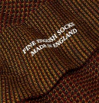 Pantherella - Blenheim Birdseye Merino Wool-Blend Socks - Orange