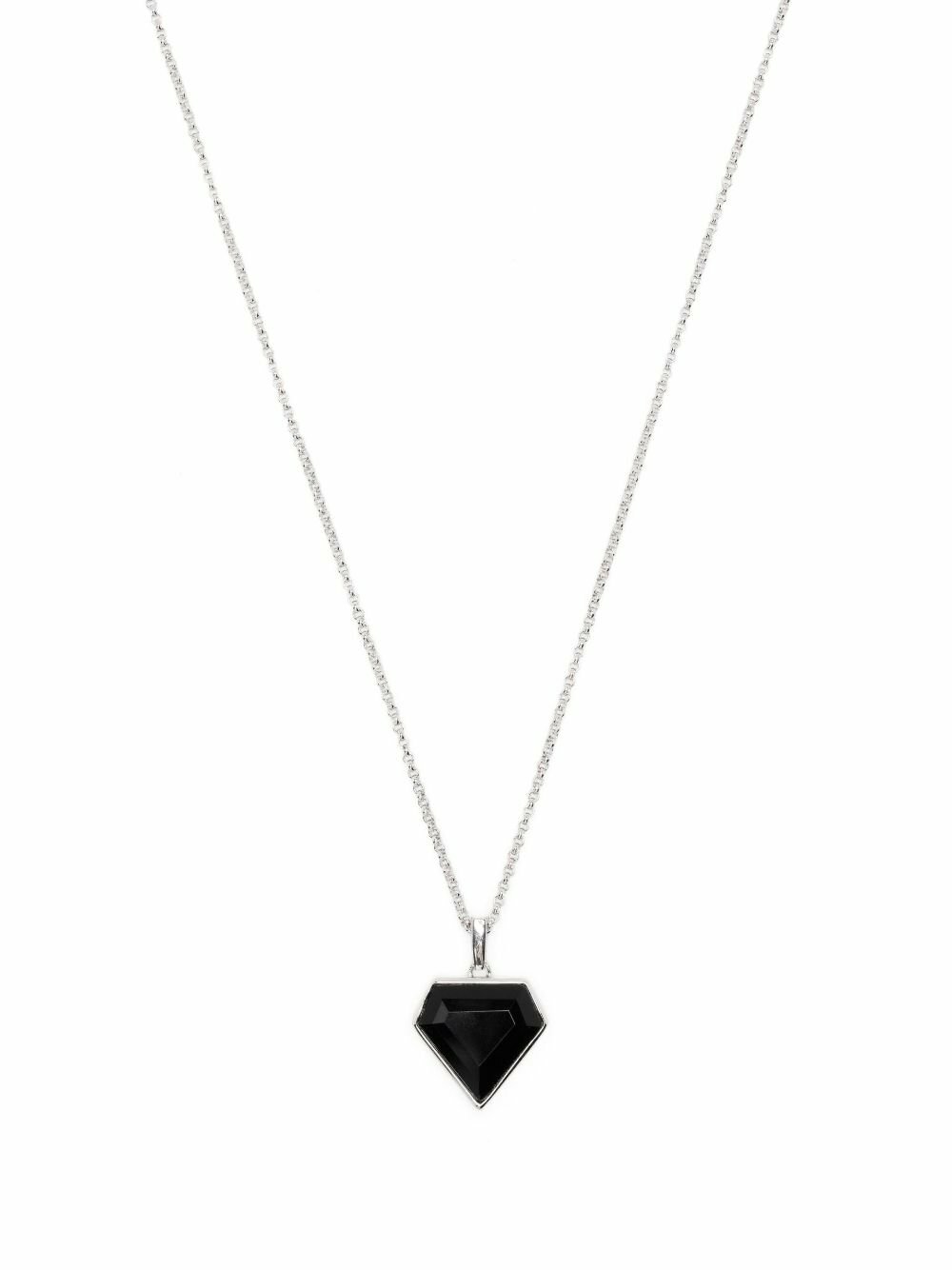 Mateo Sterling Silver Onyx Pentagon Necklace