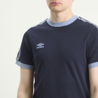 Umbro Men's Taped T-Shirt in Baritone Blue/Infinity