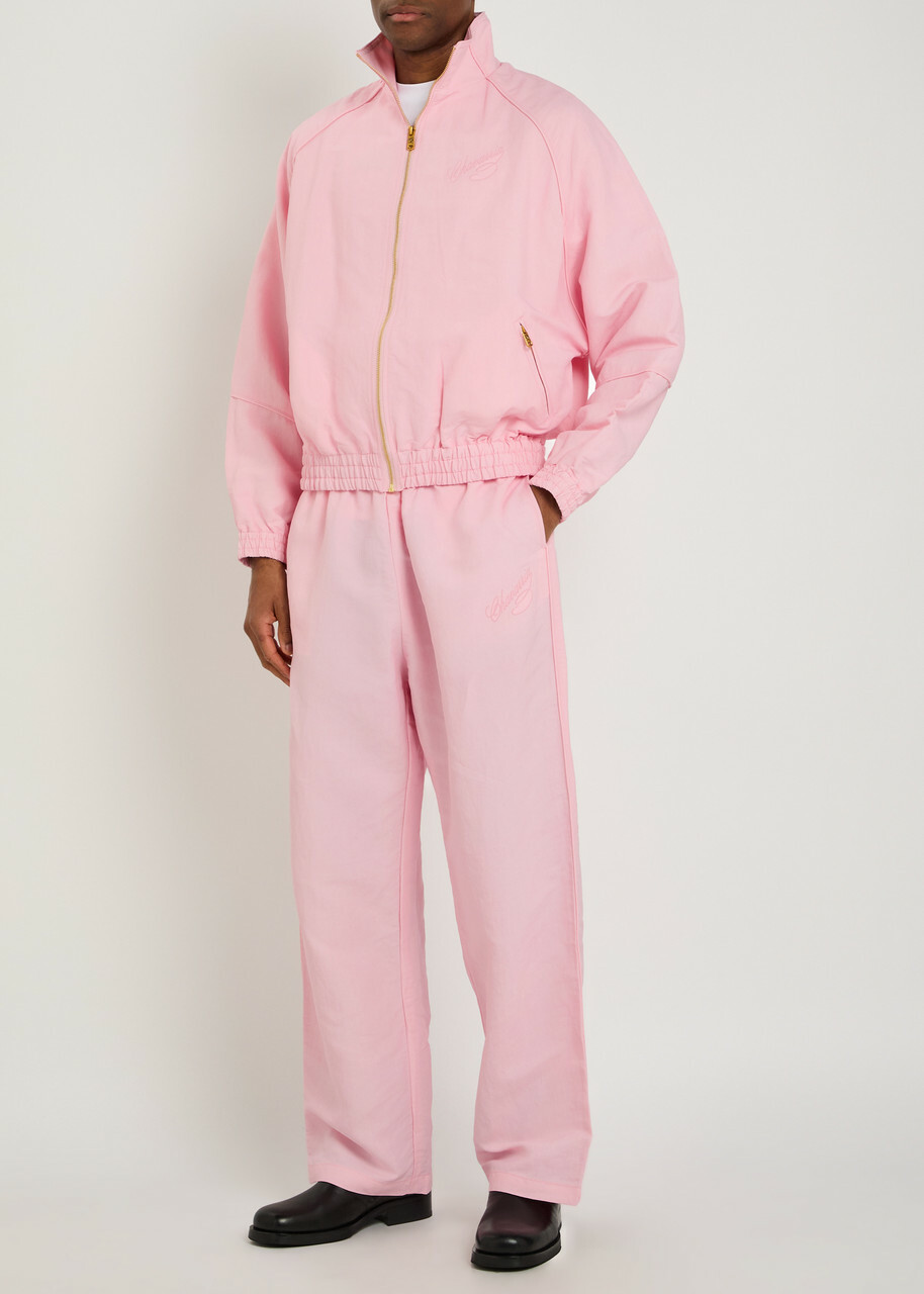 Willy Chavarria Ruff Rider Logo-embroidered Woven Trousers Pink