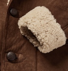 Belstaff - Leather-Trimmed Shearling Coat - Brown