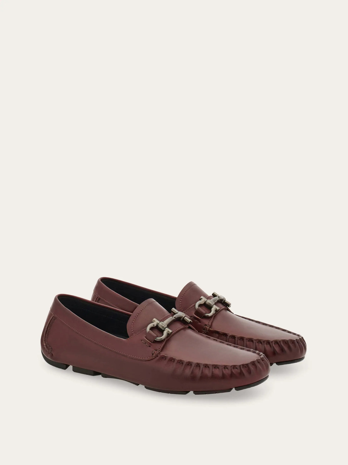 Ferragamo Mens Gancini ornament driver in Red