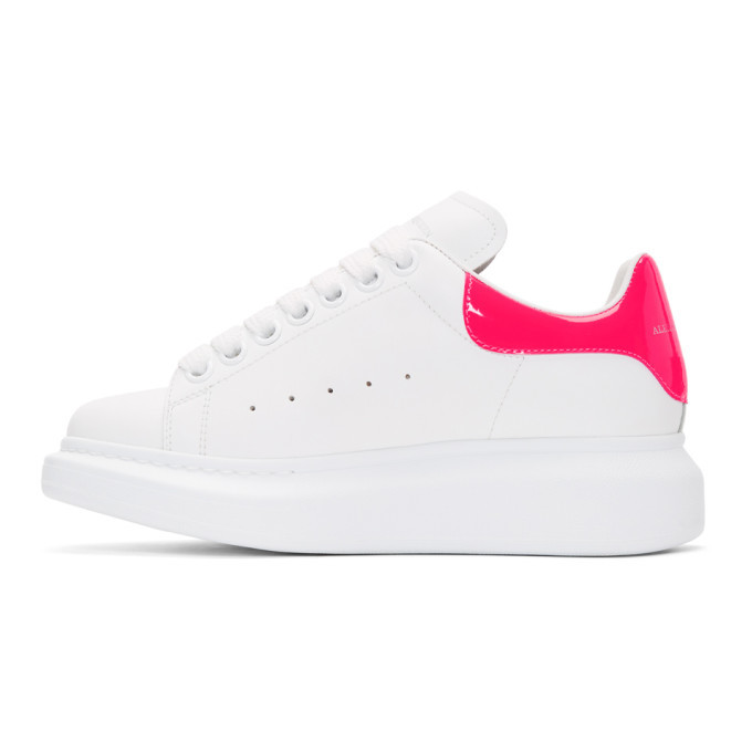 Alexander McQueen White and Pink Oversized Sneakers Alexander McQueen