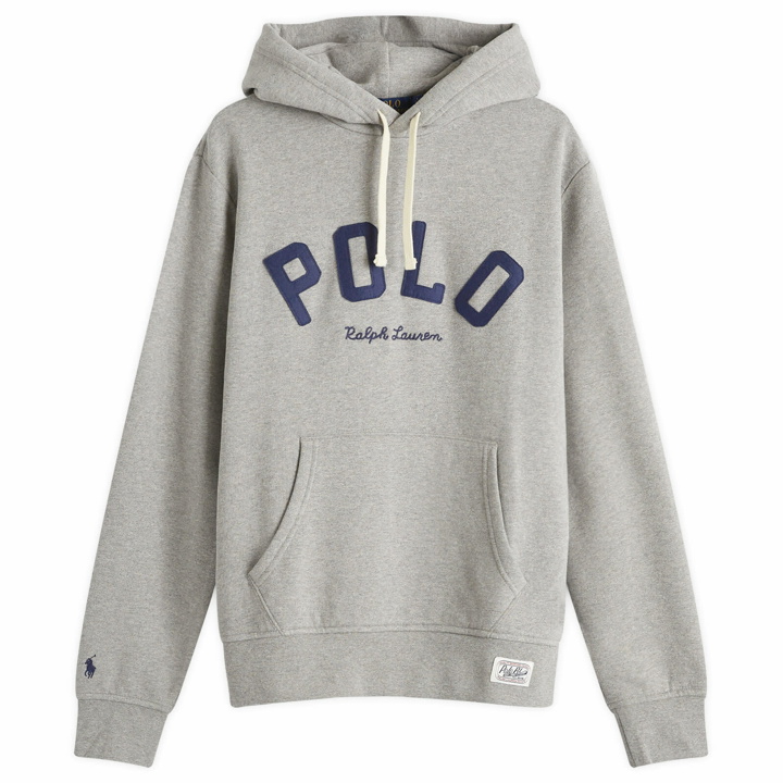 Photo: Polo Ralph Lauren Men's College Logo Hoodie in Dark Vintage Heather